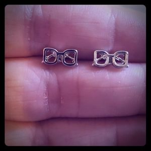 Tbd Sunglasses bow silver earrings dainty tiny